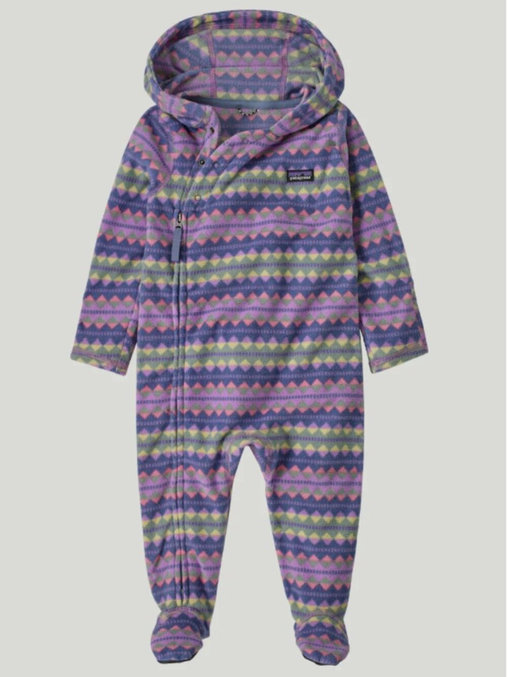 Patagonia Infant Micro D® Fleece Bunting 0-3 months Purple Blue Pink Yellow
